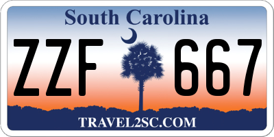 SC license plate ZZF667