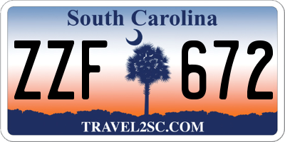 SC license plate ZZF672