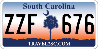 SC license plate ZZF676