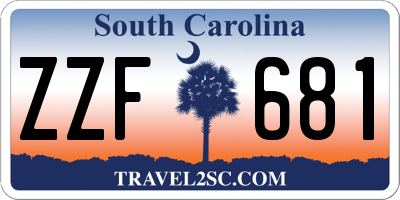SC license plate ZZF681