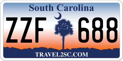 SC license plate ZZF688