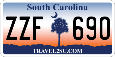 SC license plate ZZF690