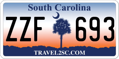 SC license plate ZZF693