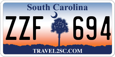 SC license plate ZZF694