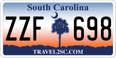 SC license plate ZZF698