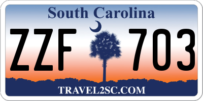 SC license plate ZZF703