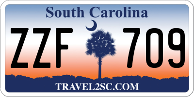 SC license plate ZZF709