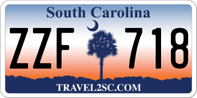 SC license plate ZZF718