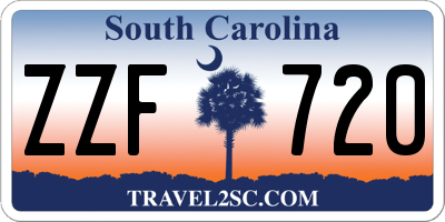 SC license plate ZZF720