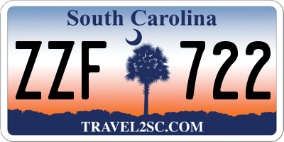SC license plate ZZF722