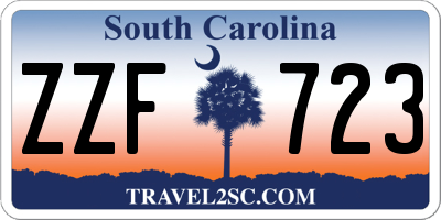 SC license plate ZZF723