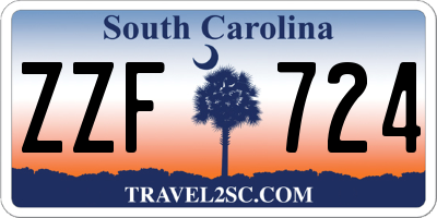 SC license plate ZZF724