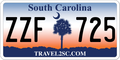 SC license plate ZZF725