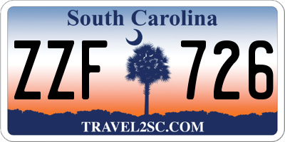 SC license plate ZZF726