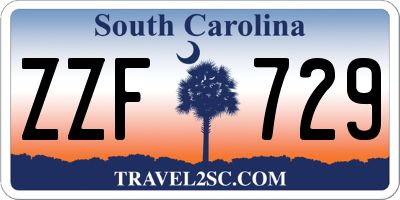 SC license plate ZZF729