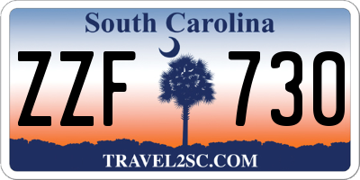 SC license plate ZZF730