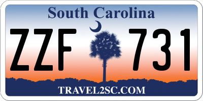 SC license plate ZZF731