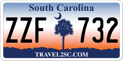 SC license plate ZZF732