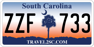 SC license plate ZZF733