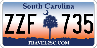 SC license plate ZZF735