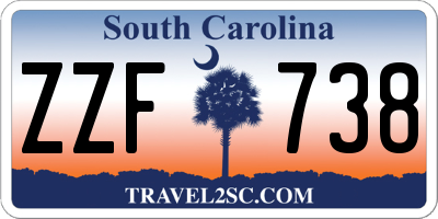 SC license plate ZZF738