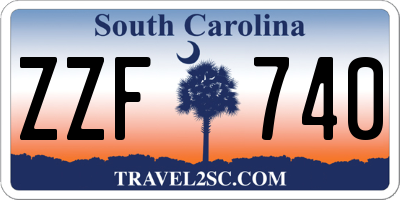 SC license plate ZZF740
