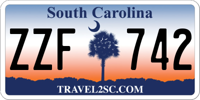 SC license plate ZZF742