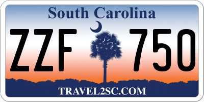 SC license plate ZZF750