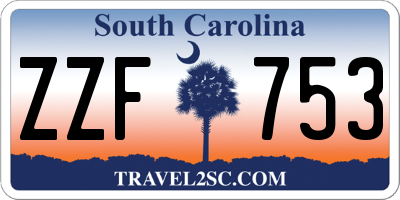 SC license plate ZZF753