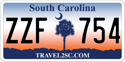SC license plate ZZF754
