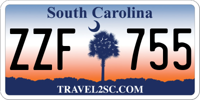 SC license plate ZZF755