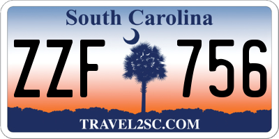 SC license plate ZZF756