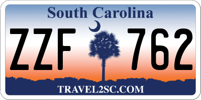 SC license plate ZZF762