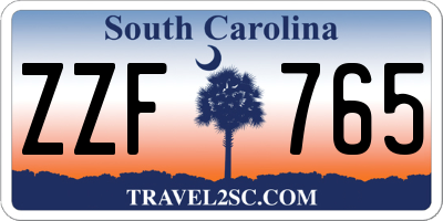 SC license plate ZZF765