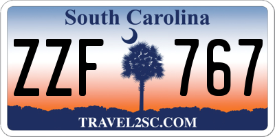 SC license plate ZZF767