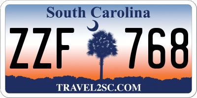 SC license plate ZZF768