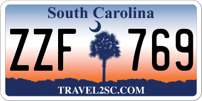 SC license plate ZZF769