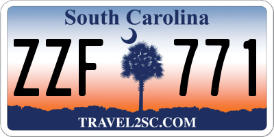 SC license plate ZZF771