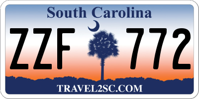 SC license plate ZZF772