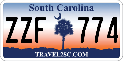 SC license plate ZZF774
