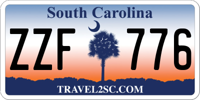 SC license plate ZZF776