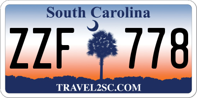 SC license plate ZZF778