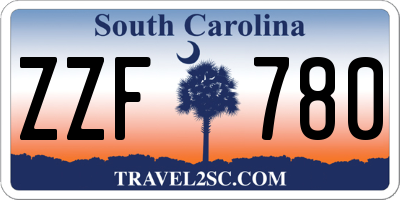 SC license plate ZZF780