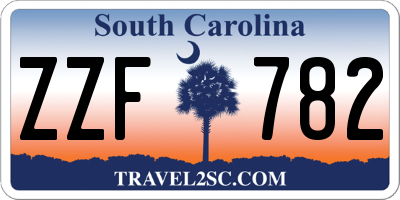 SC license plate ZZF782