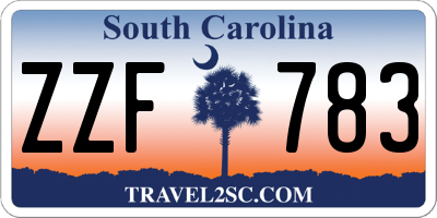 SC license plate ZZF783