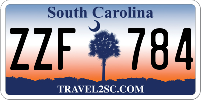 SC license plate ZZF784