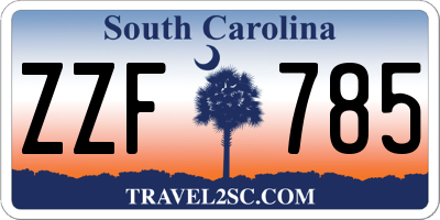 SC license plate ZZF785
