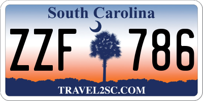 SC license plate ZZF786