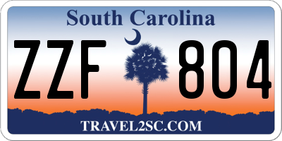 SC license plate ZZF804