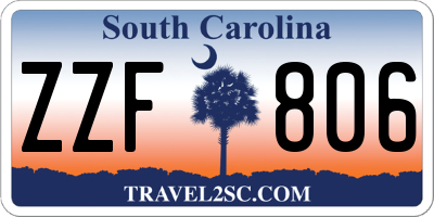 SC license plate ZZF806